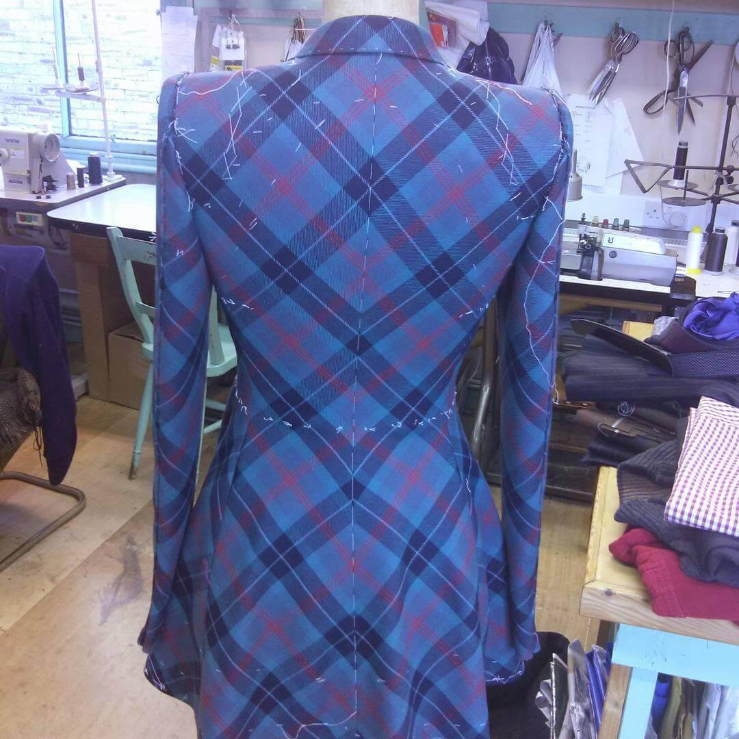 Bias Tartan Ladies Coat - Livingston - Castle Douglas