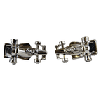 Van Buck racing car metal cufflinks – front view