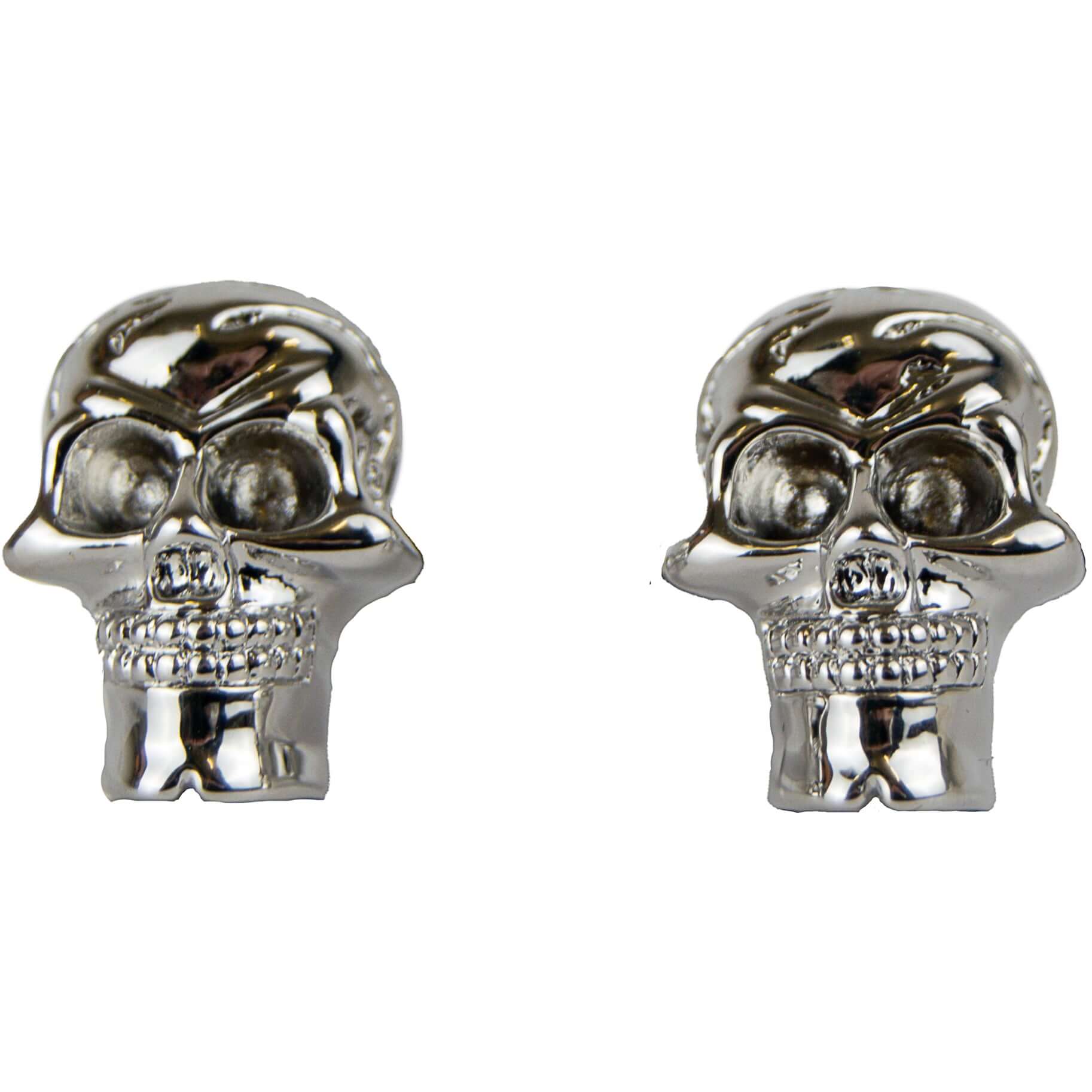 Van Buck skull metal cufflinks – front view