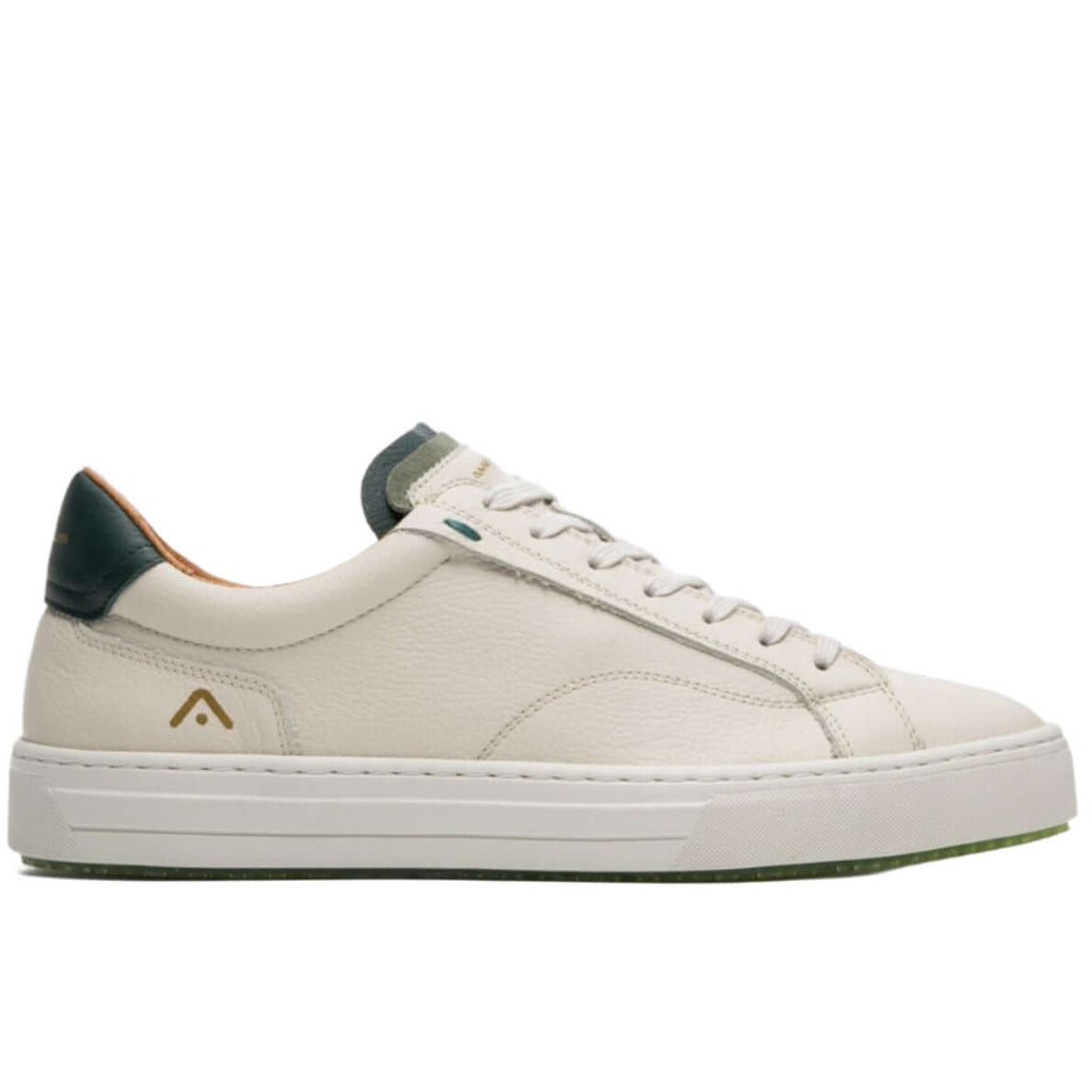 Ambitious Anopolis leather trainers in Stone and Bottle, pair view