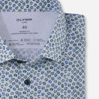 Olymp - Luxor 24/SEVEN Print Shirt - Colour: Blue/Green