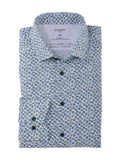 Olymp - Luxor 24/SEVEN Print Shirt - Colour: Blue/Green