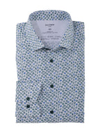 Olymp - Luxor 24/SEVEN Print Shirt - Colour: Blue/Green