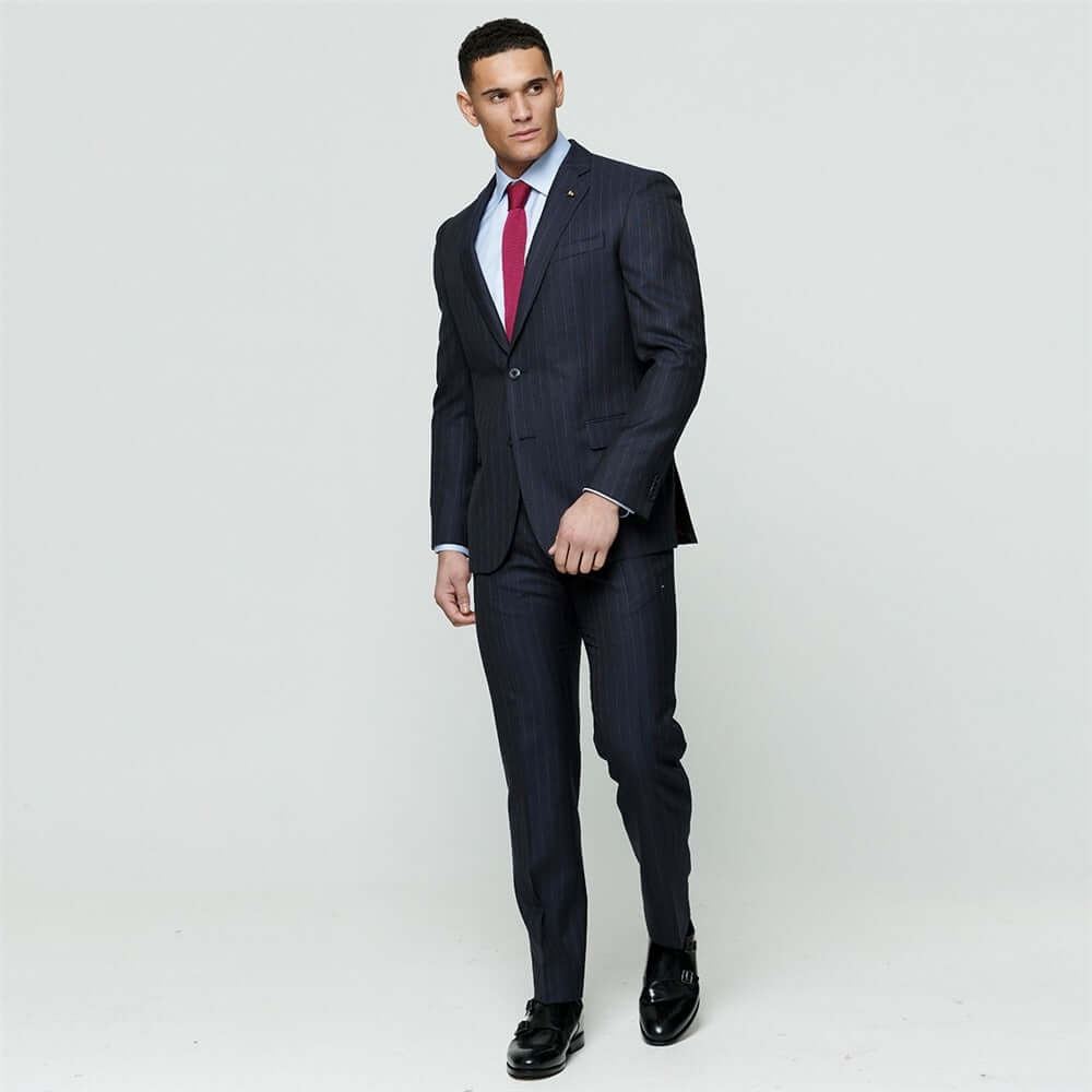 Magee - Mix & Match Pinstripe Wool Suit Jacket - Colour: Navy Pinstripe