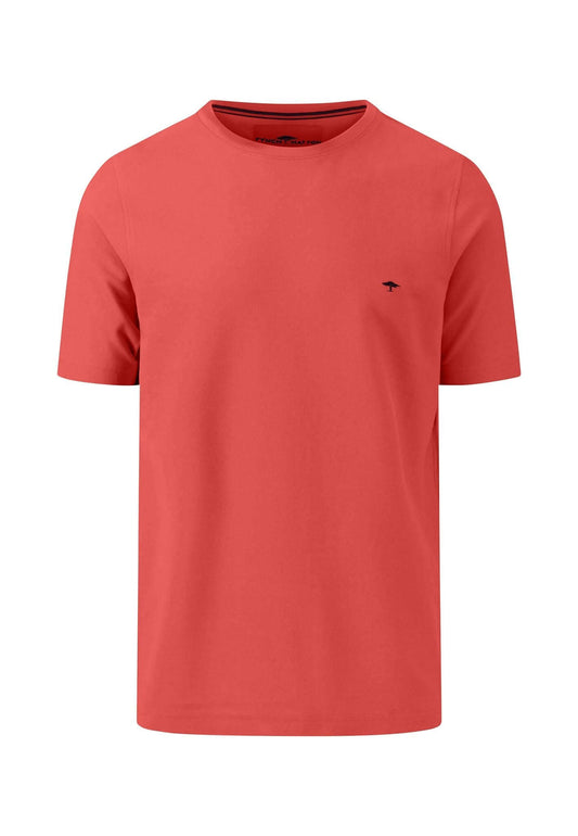 Fynch Hatton - Basic Cotton Pique T-Shirt - Colour: Orient Red