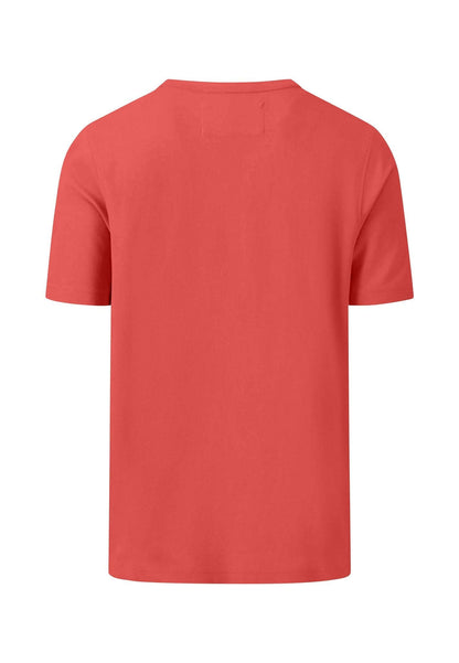 Fynch Hatton - Basic Cotton Pique T-Shirt - Colour: Orient Red