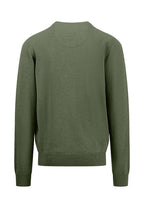 Fynch Hatton - V Neck Cotton Pullover - Colour: Orient Red