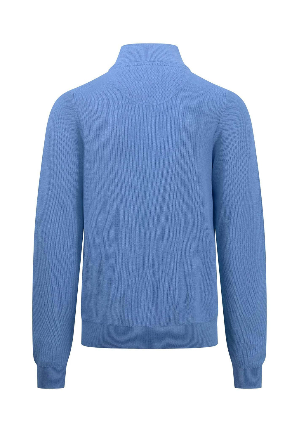 Fynch Hatton - Full Zip Pullover Cotton Structure - Colour: Crystal Blue