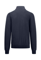 Fynch Hatton - Full Zip Pullover Cotton Structure - Colour: Crystal Blue
