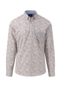 Fynch Hatton - Button Down Print Shirt - Colour: Dusty Lavender