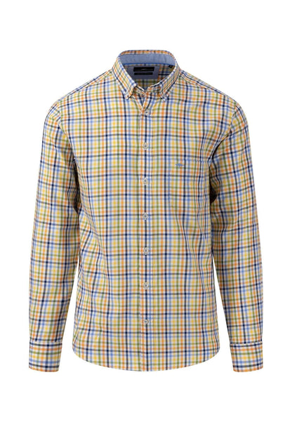 Fynch Hatton - Button Down Check Shirt - Color: Green Leaf Check