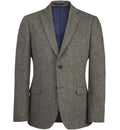 Magee Clady Donegal Tweed Blazer in grey herringbone, made in Ireland