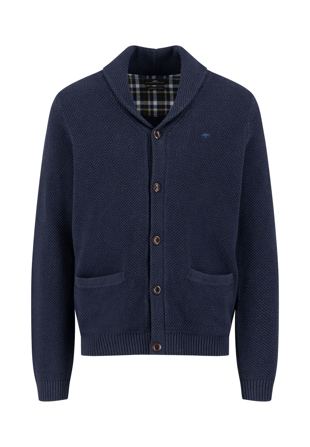 Buttoned Shawl Collar Cardigan