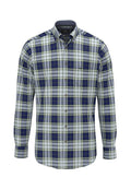 Fynch-Hatton Large Check Shirt in Dark Leaf – front view