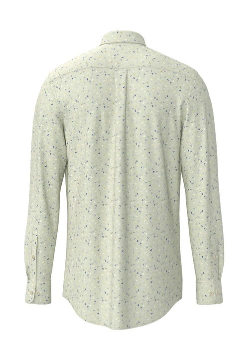 Fynch-Hatton Avocado Flower Print Shirt – back view