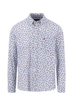 Fynch-Hatton Patterned Button-Down Shirt in Ink Blue - front view