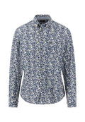Fynch-Hatton Patterned Button-Down Shirt in Moss - front view