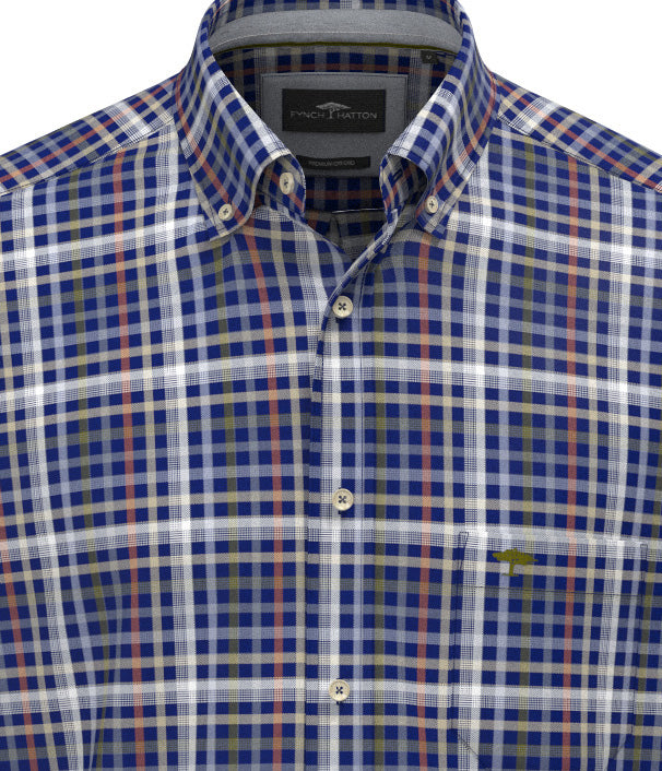 Fynch-Hatton Heritage Oxford Check Button-Down Shirt - 16098760-661 image 3