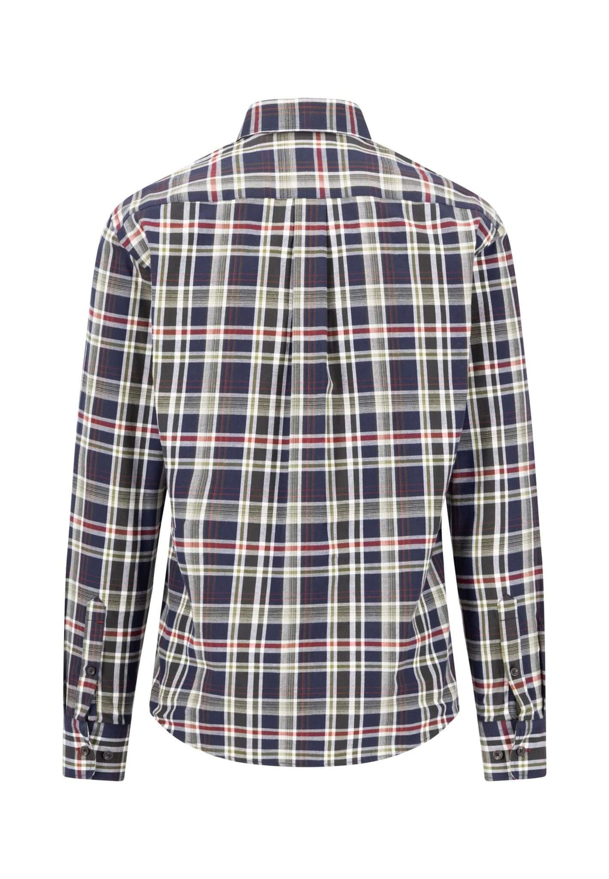 Fynch-Hatton Colourful Flannel Check Button-Down Shirt - 16105510-748 image 2