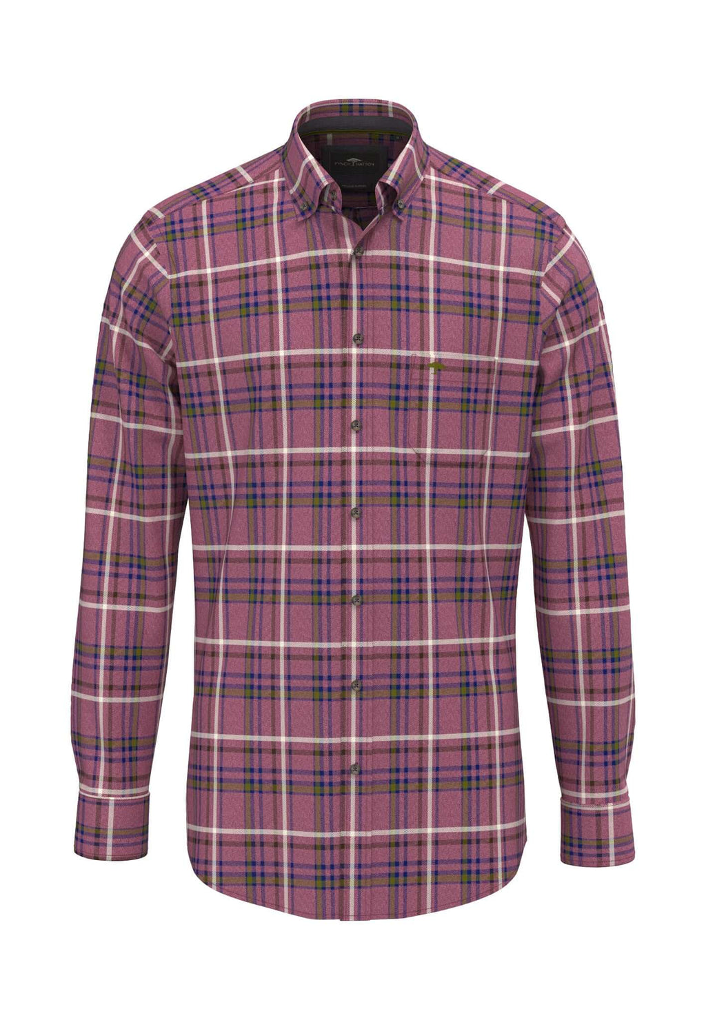 Fynch-Hatton Premium Melange Check Button-Down Shirt - 16108860-346 image 1
