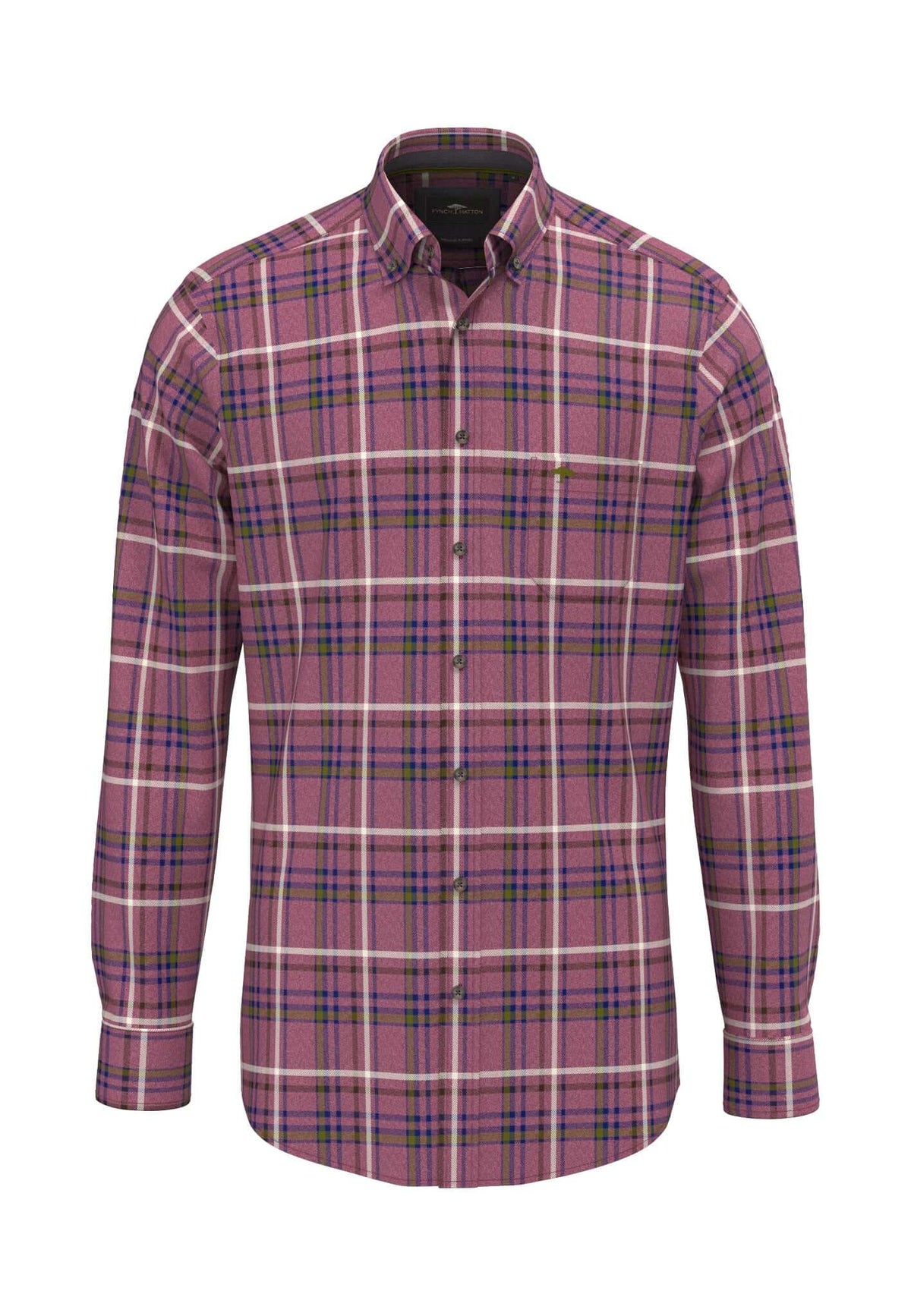 Fynch-Hatton Premium Melange Check Button-Down Shirt - 16108860-346 image 1