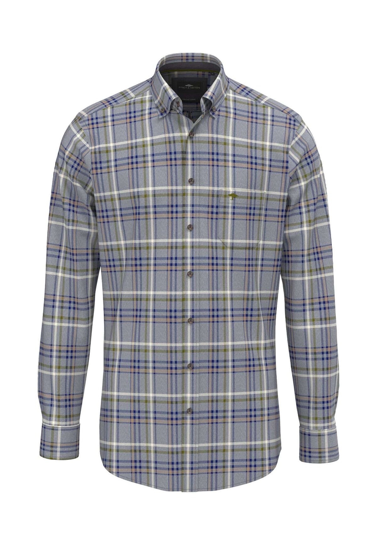 Fynch-Hatton Premium Melange Check Button-Down Shirt - 16108860-660 image 1