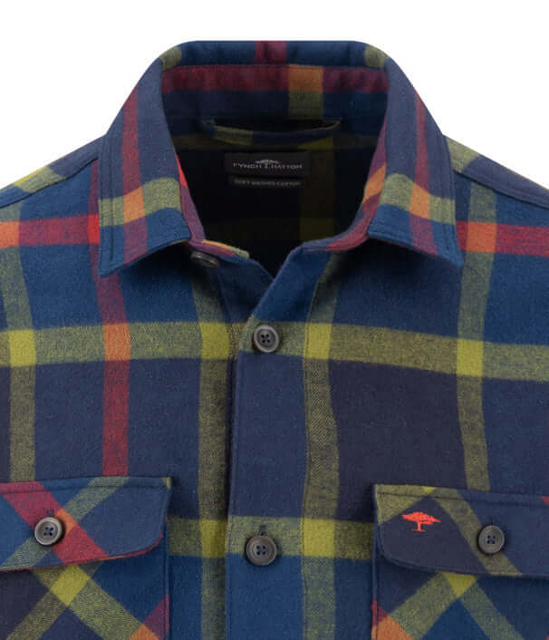 Fynch-Hatton Flannel Check Overshirt - 16108944-685 image 3