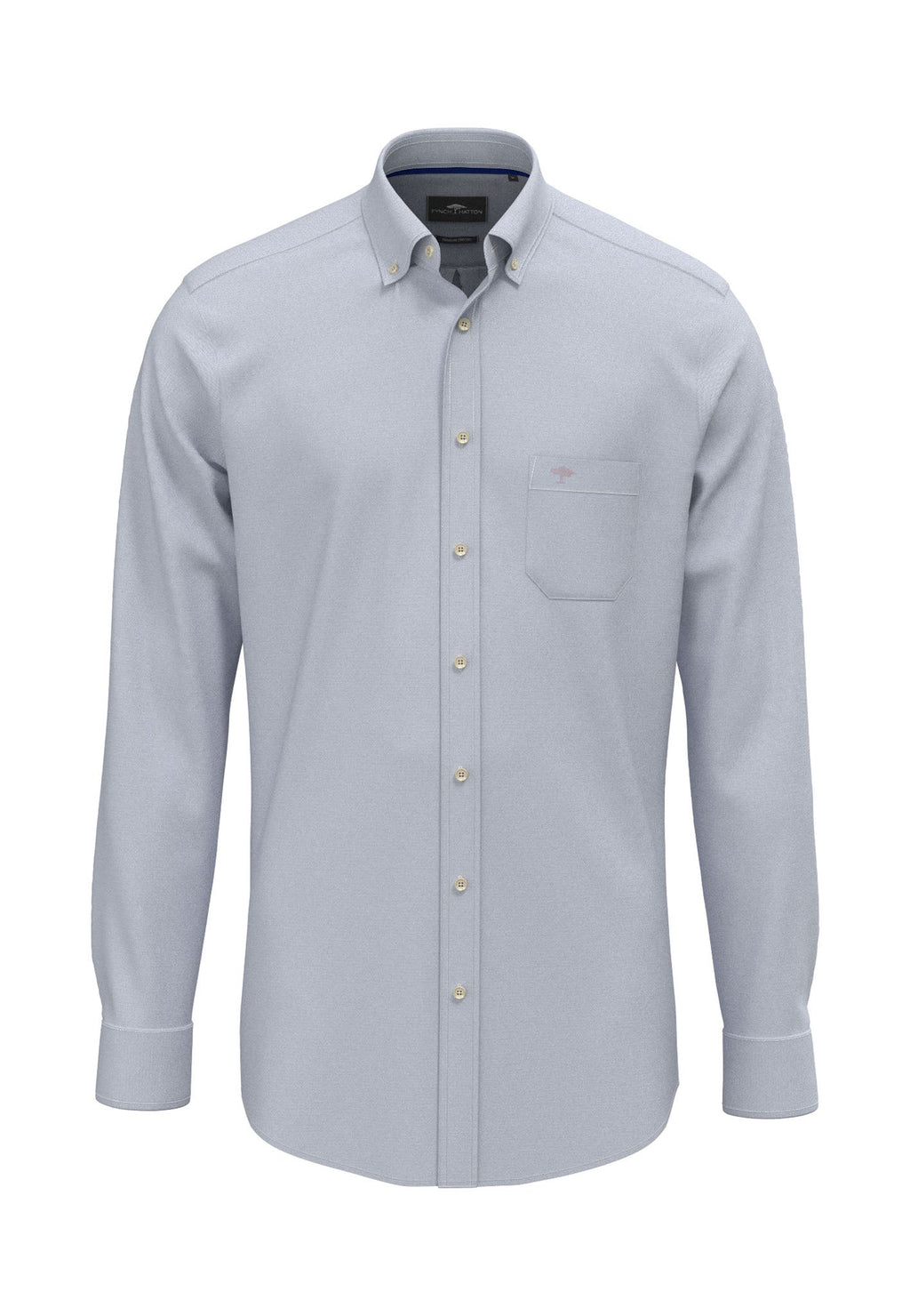 Fynch-Hatton Oxford Button-Down Shirt in Harbour Blue – front view