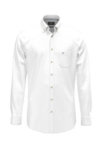Fynch-Hatton Oxford Button-Down Shirt in White – front view