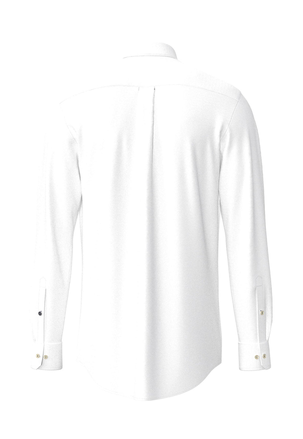 Fynch-Hatton Oxford Button-Down Shirt in White – back view
