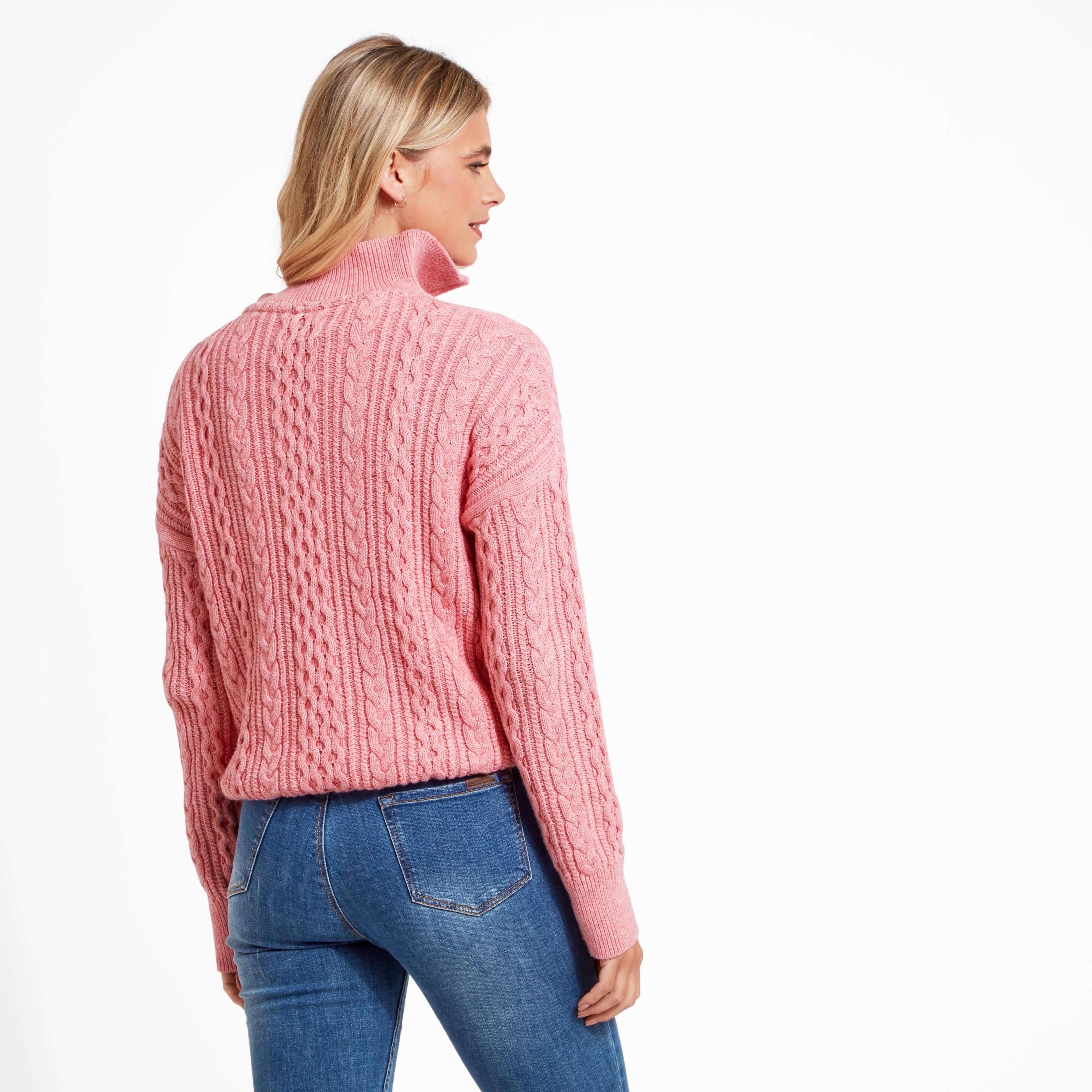 Schoffel - Settle 1/4 Zip Jumper - Colour: Dusky Pink