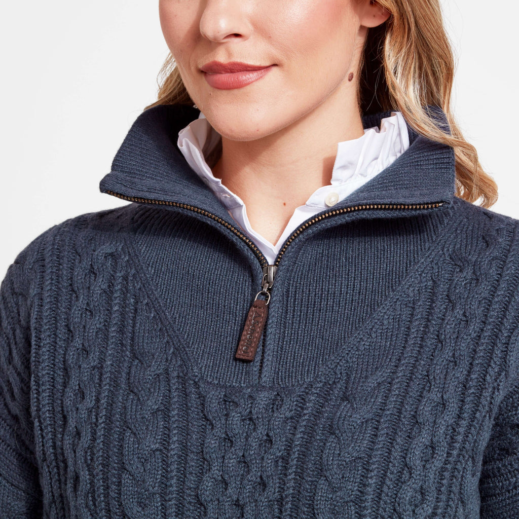 Schoffel - Settle 1/4 Zip Jumper - Colour: Dusky Pink