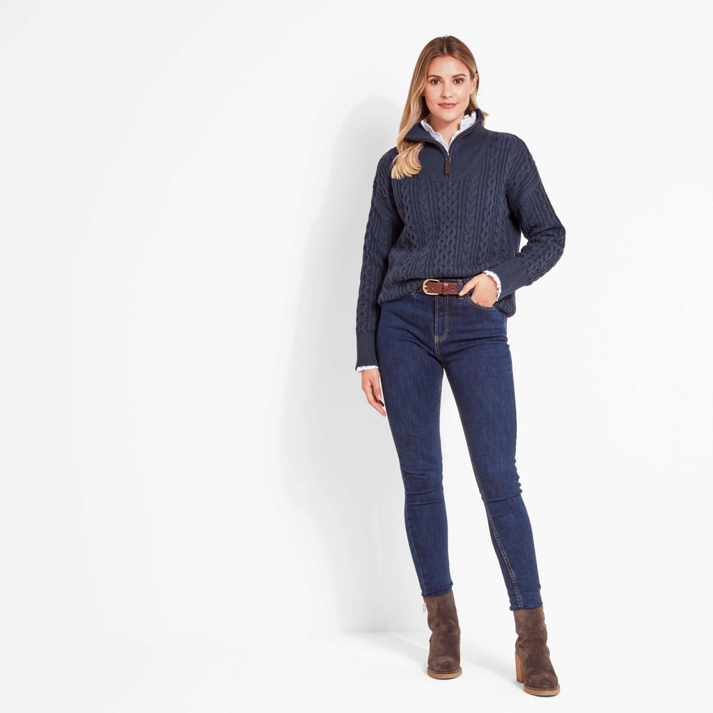 Schoffel - Settle 1/4 Zip Jumper - Colour: Dusky Pink