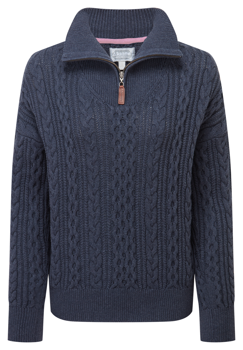 Schoffel - Settle 1/4 Zip Jumper - Colour: Slate Navy