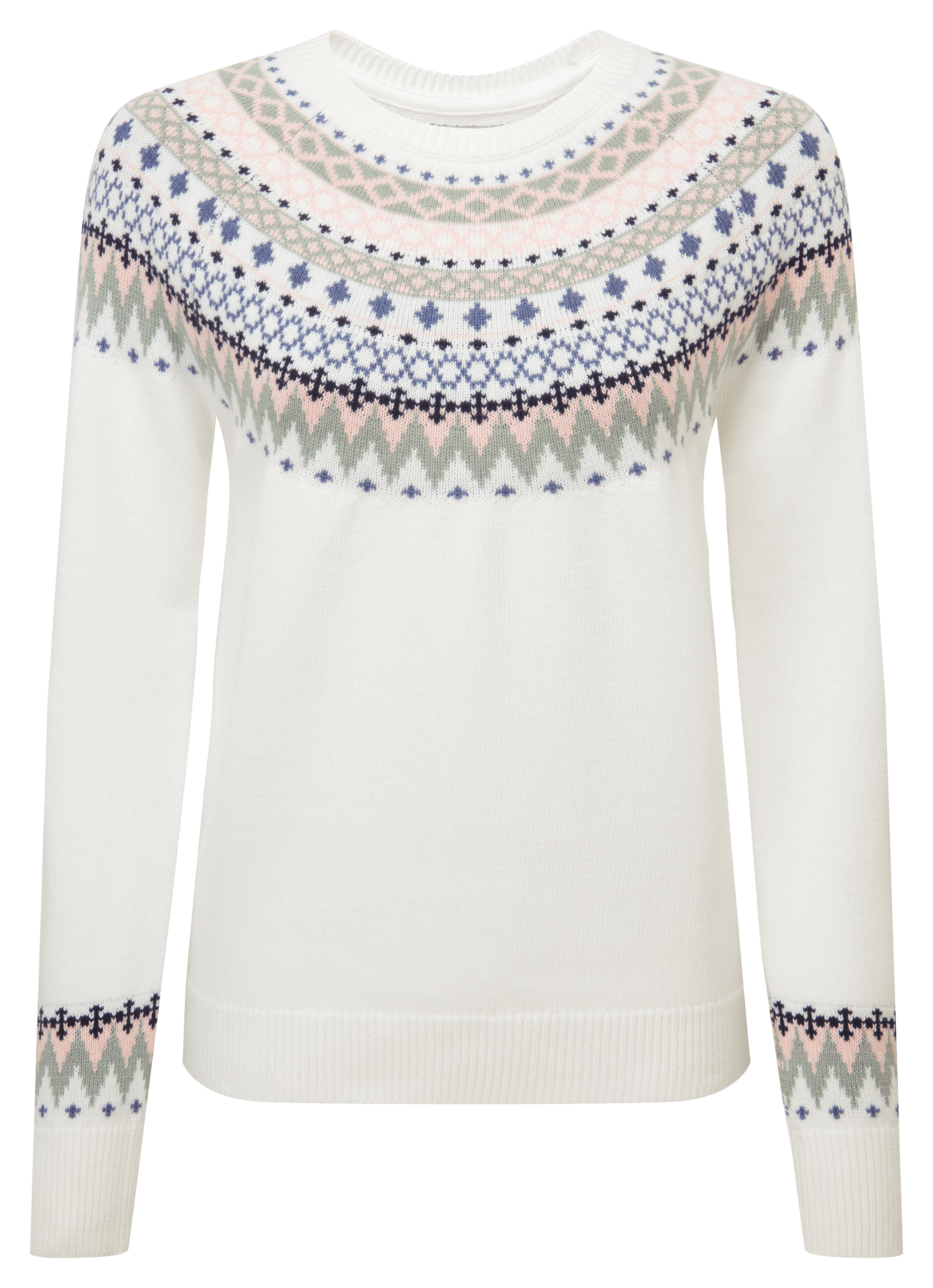 Schoffel - Shetland Fairisle Sweater - Colour: Blush / Arctic