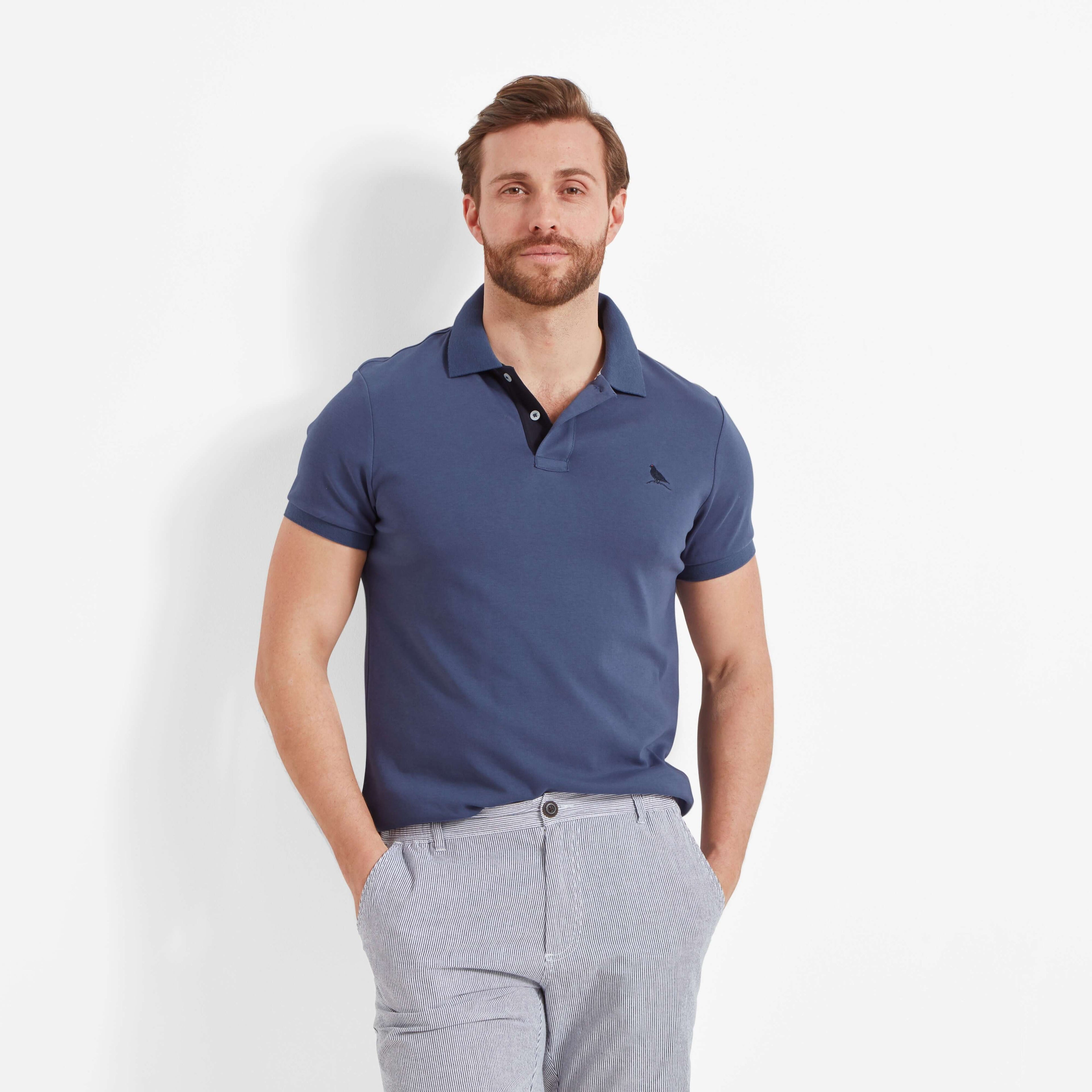 Schoffel - St Ives Jersey Polo Shirt - Colour: French Navy