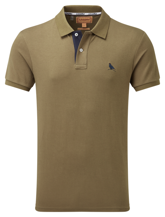 Schoffel - St Ives Jersey Polo Shirt - Colour: Dark Khaki Green