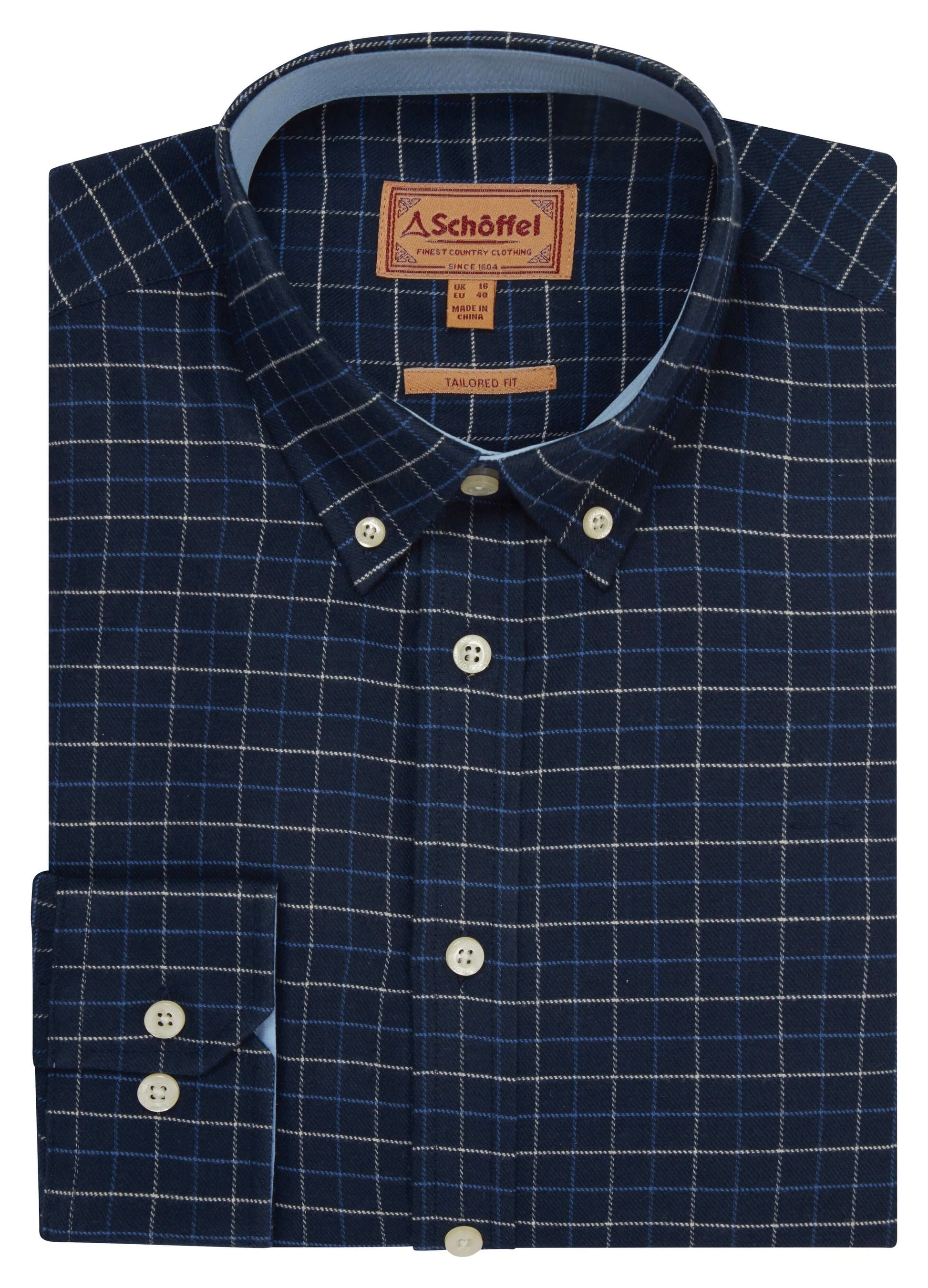 Schoffel - Aldeburgh Tailored Shirt - size: 15 1/2"