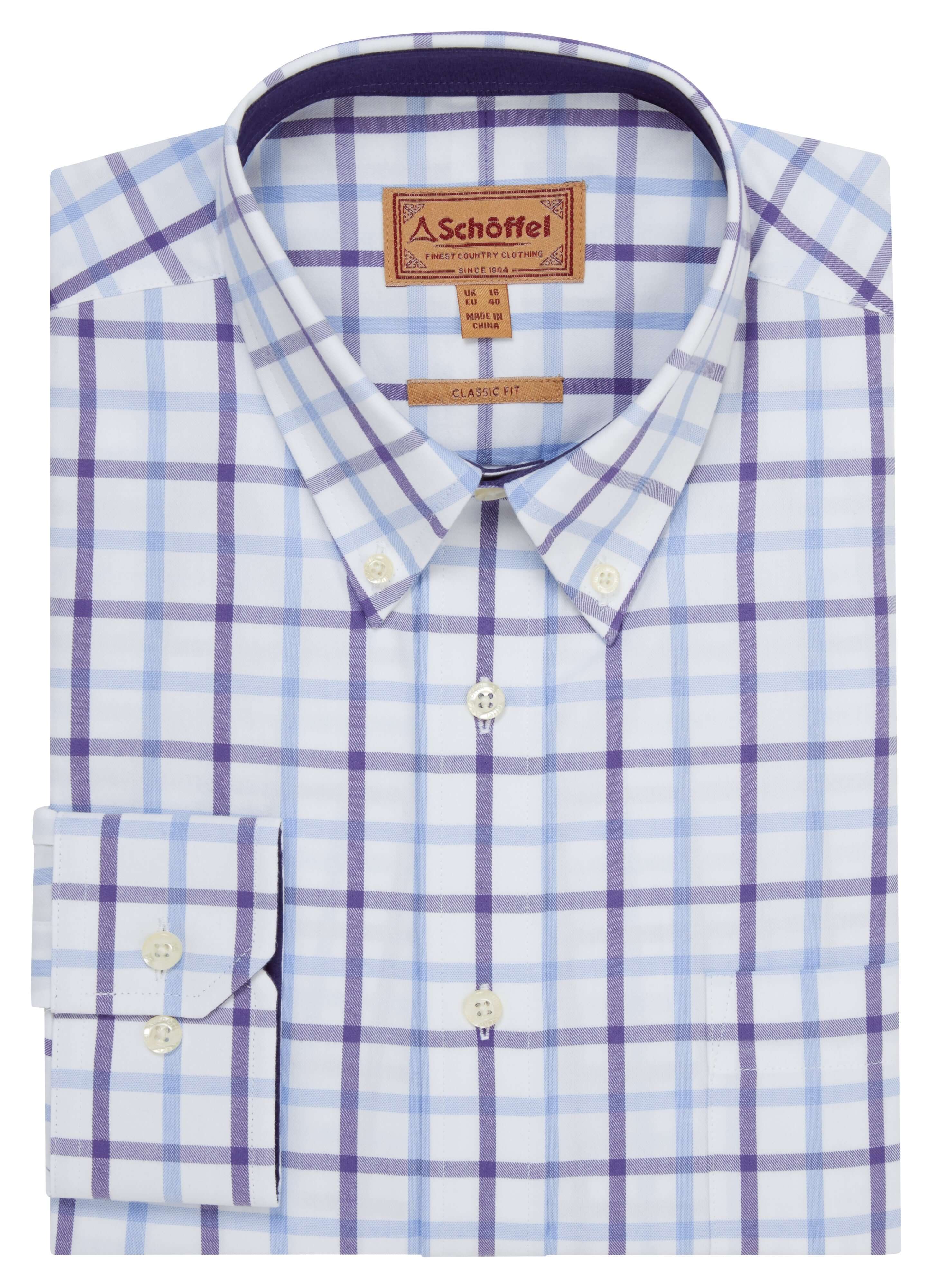 Schöffel Brancaster checked cotton shirt in Bramble Check