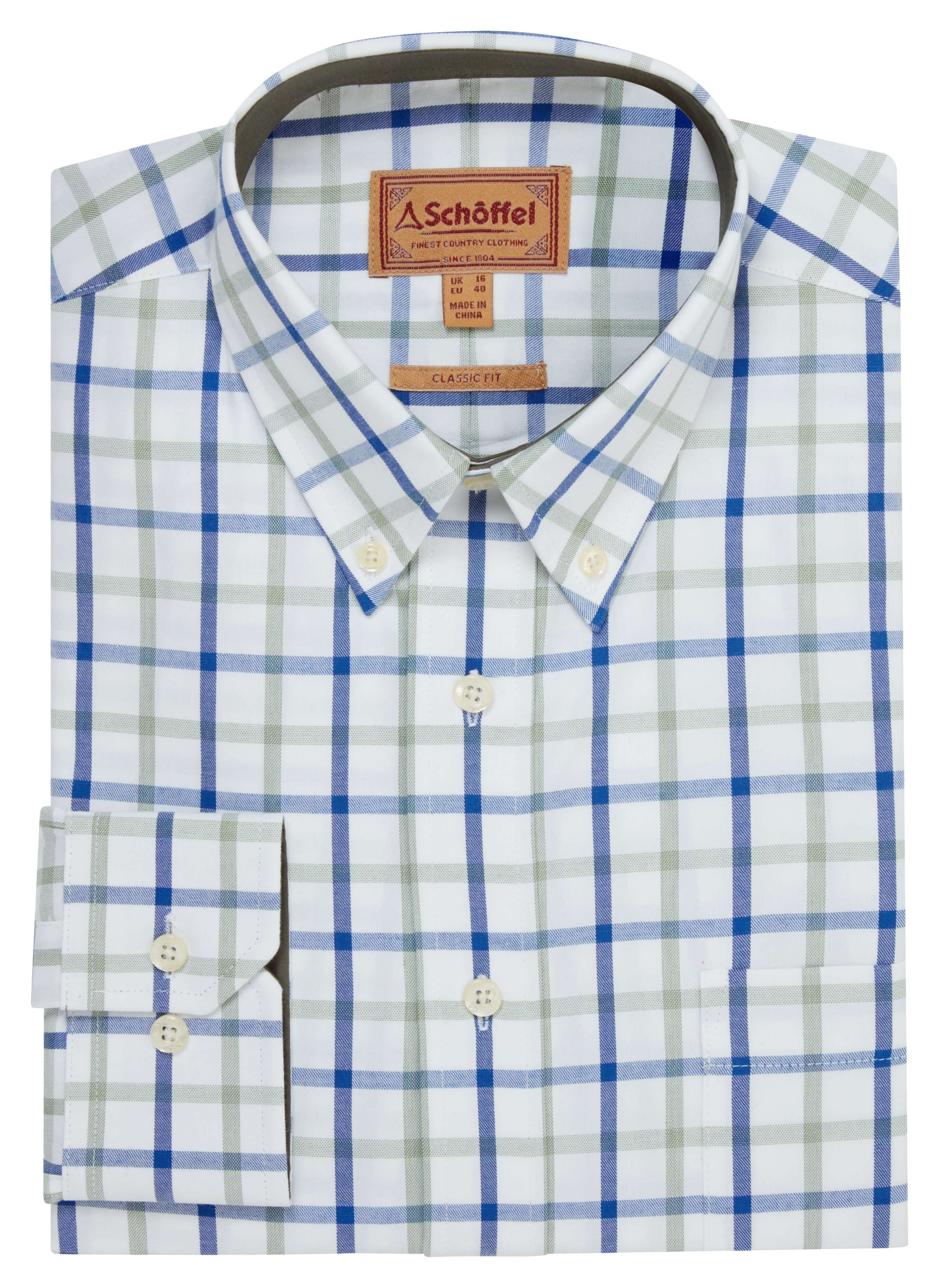 Schöffel Brancaster checked cotton shirt in Moss Check