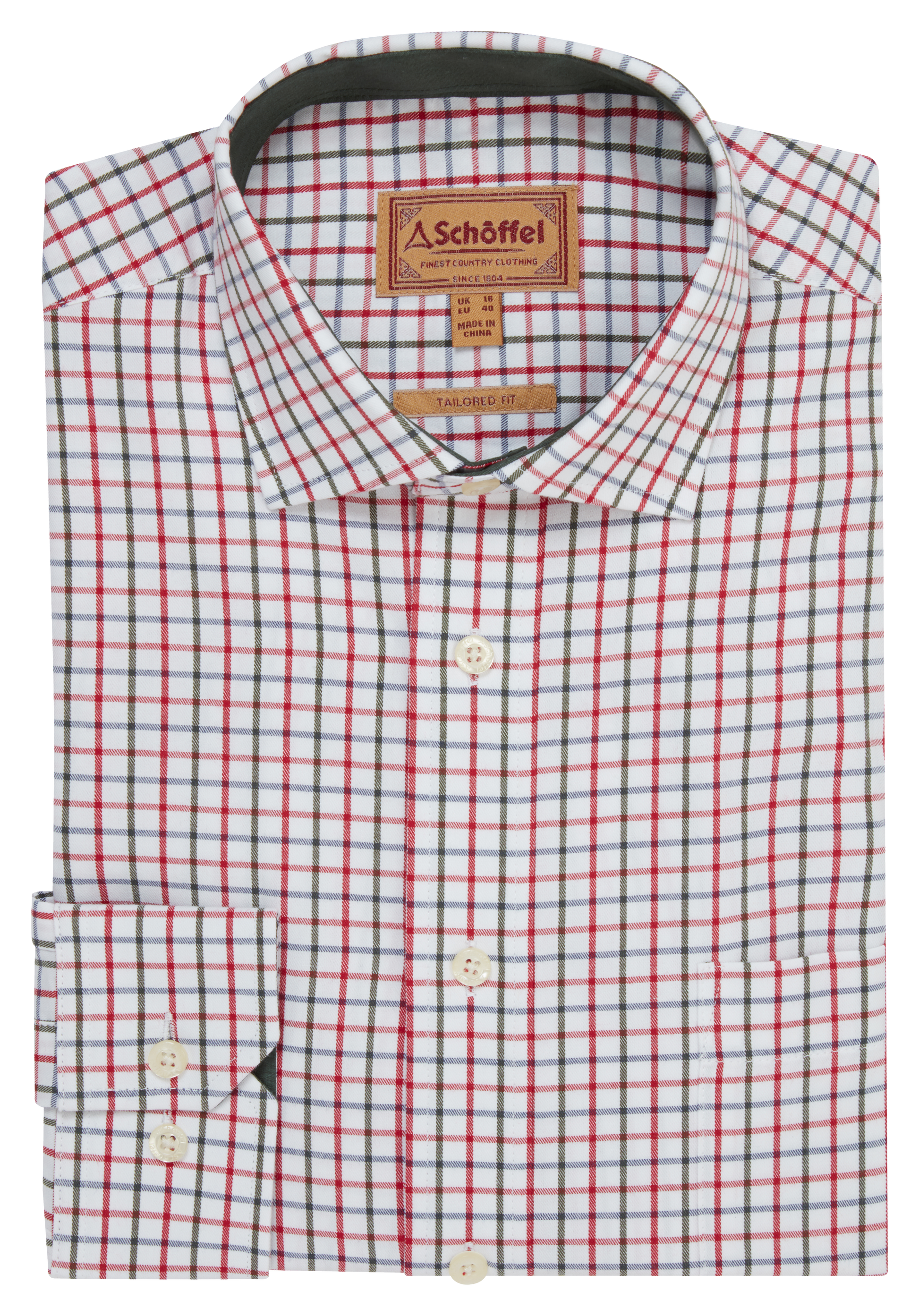 Schoffel - Milton Tailored Shirt - Colour: Chilli Check