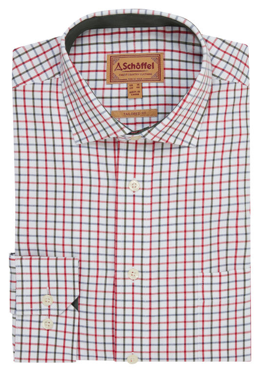 Schoffel - Milton Tailored Shirt - Colour: Chilli Check