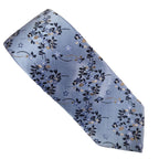 Van Buck - Floral Spray Woven Tie - Colour: Sky / Navy