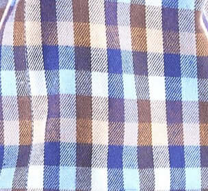 Vedoneire - Brushed Cotton Checked Shirt - Colour: Harvest Blue