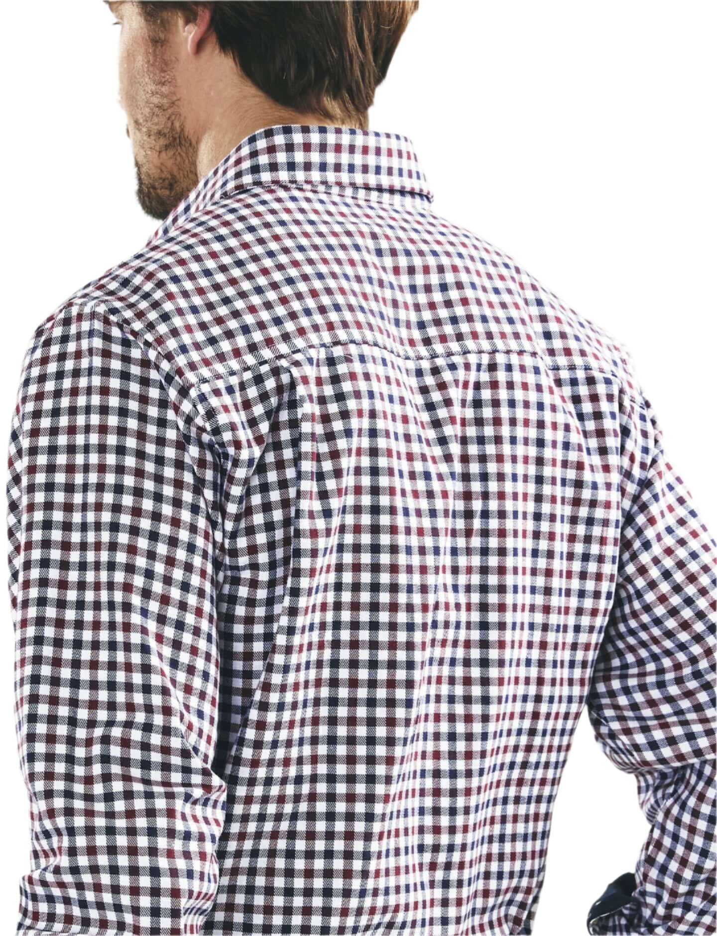 Vedoneire - Walcot Brushed Cotton Shirt - Colour: Navy / Red