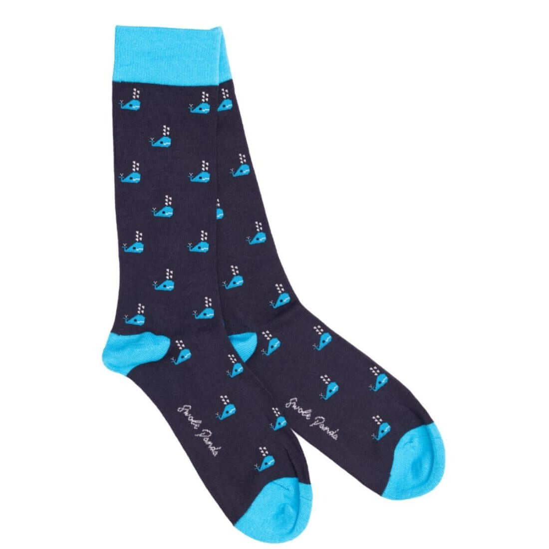 Swole Panda - Premium Eco-Friendly Bamboo Socks - Colour: Whales
