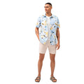 Olymp - Luxor Short Sleeved Shirt - Colour: Blue Flower