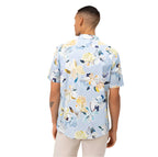Olymp - Luxor Short Sleeved Shirt - Colour: Blue Flower
