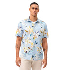 Olymp - Luxor Short Sleeved Shirt - Colour: Blue Flower