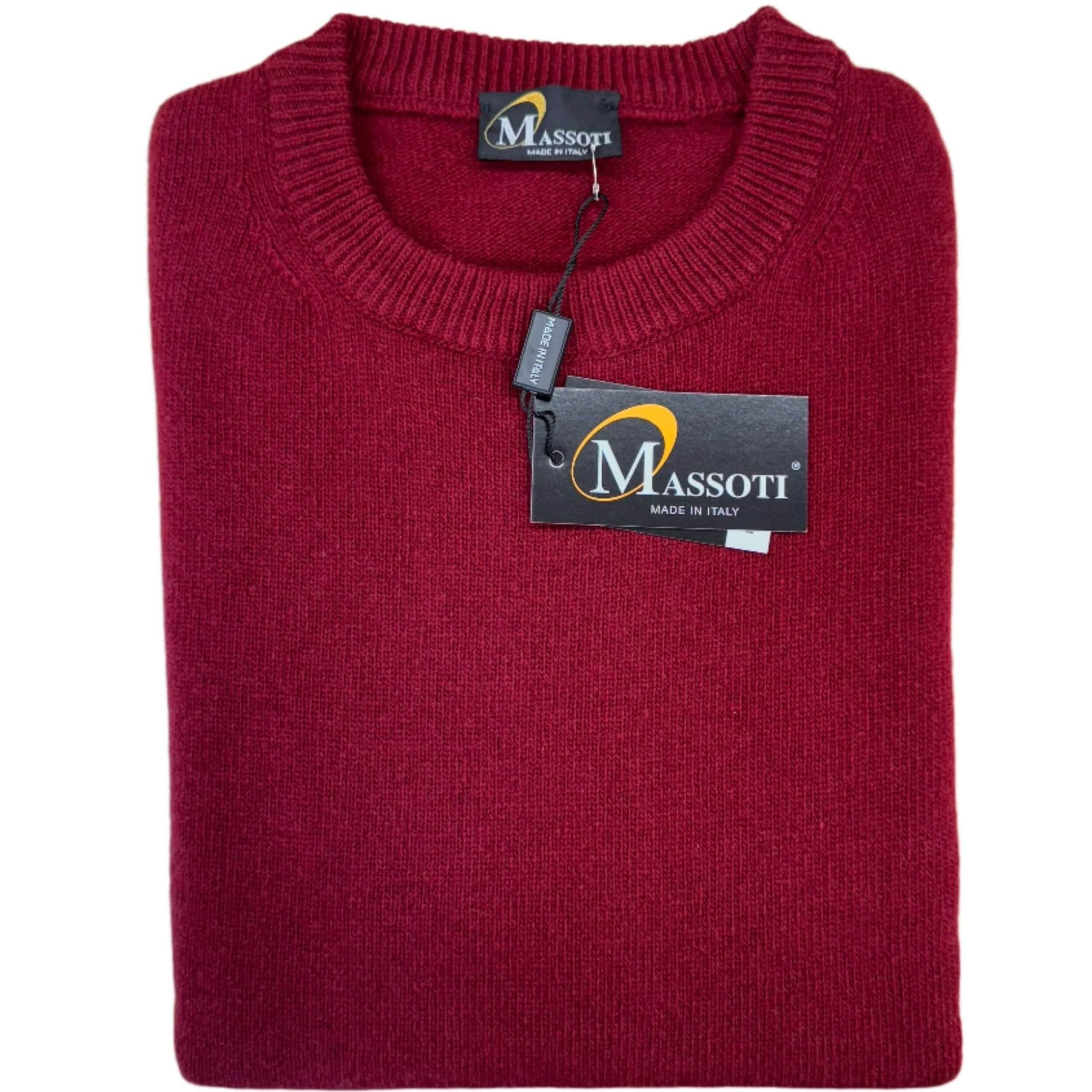 Massoti - Lambswool Pullover - Colour: Burgundy